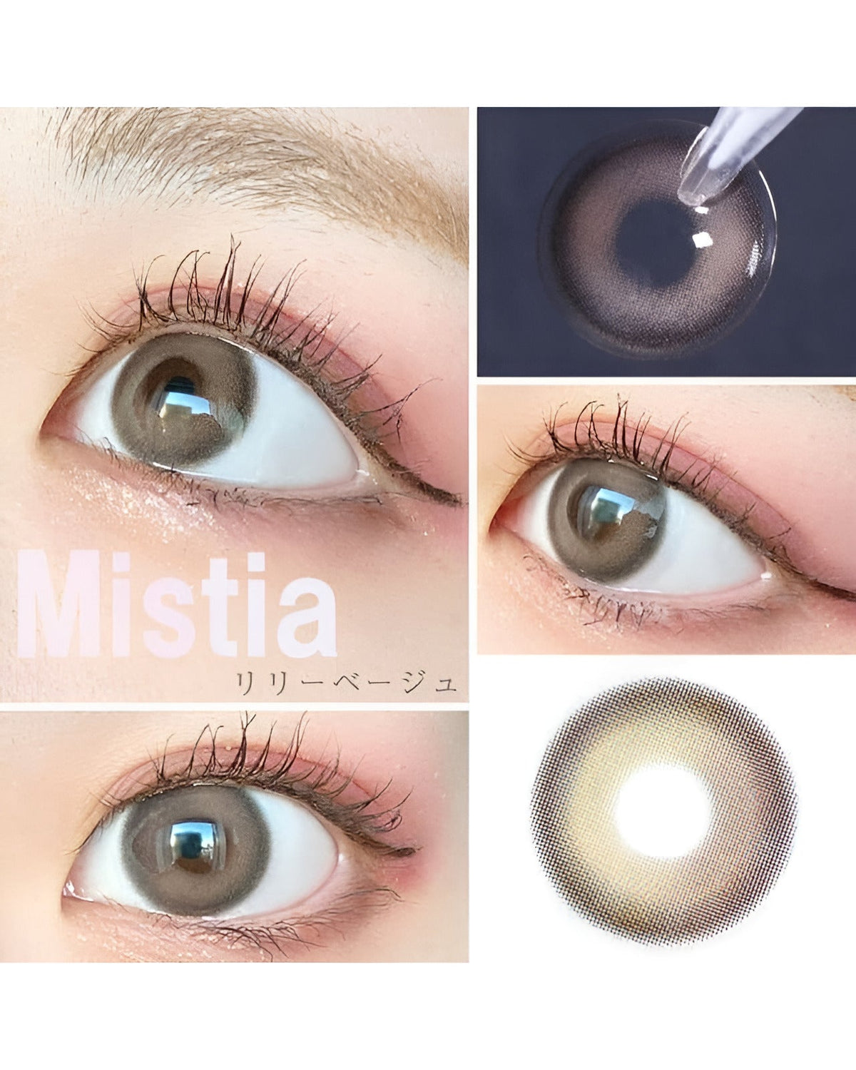 ワンデーミスティア [1day Mistia] DIA14.2mm【24枚(1箱12枚ずつ)】 リリーベージュ 2枚目