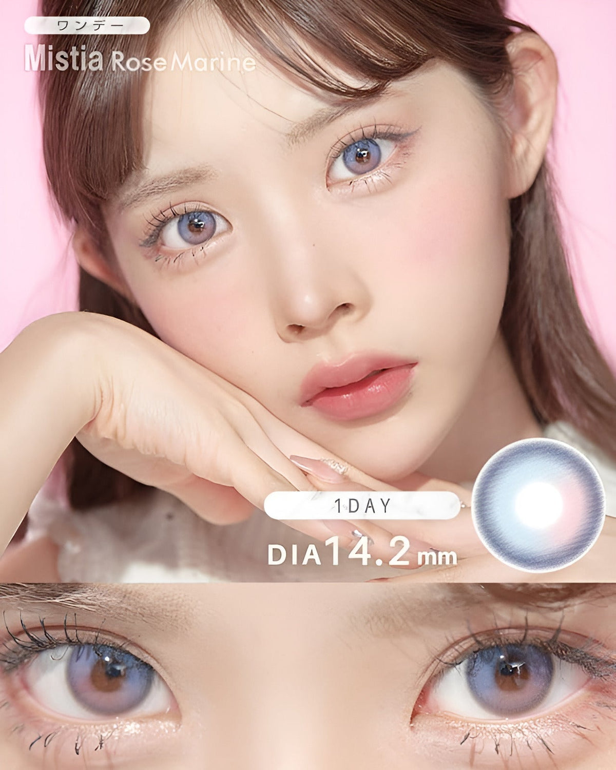 ワンデーミスティア [1day Mistia] DIA14.2mm【24枚(1箱12枚ずつ)】 ローズマリン 1枚目