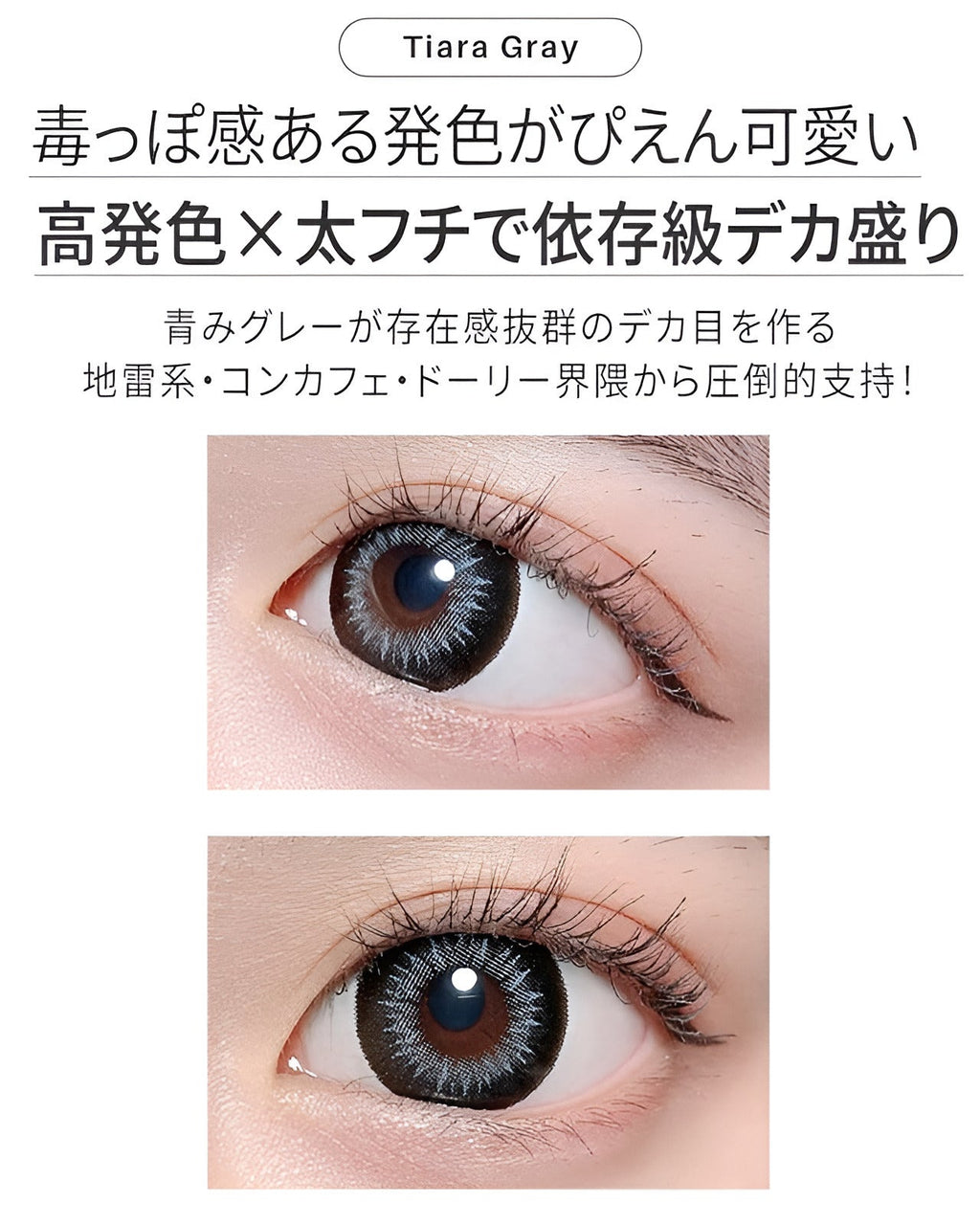 ワンデーティアラ[1day Tiara]DIA15.0mm【10枚入り】 グレー 8枚目