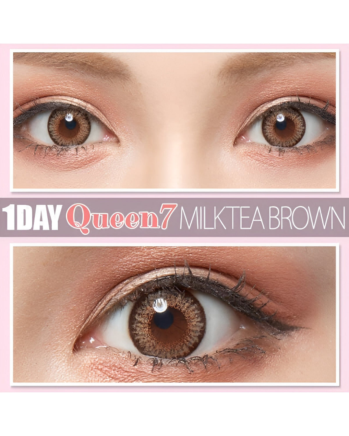 ワンデークイーン7 [1day Queen7] DIA14.5mm【24枚(1箱12枚ずつ)】 ミルクティブラウン 2枚目