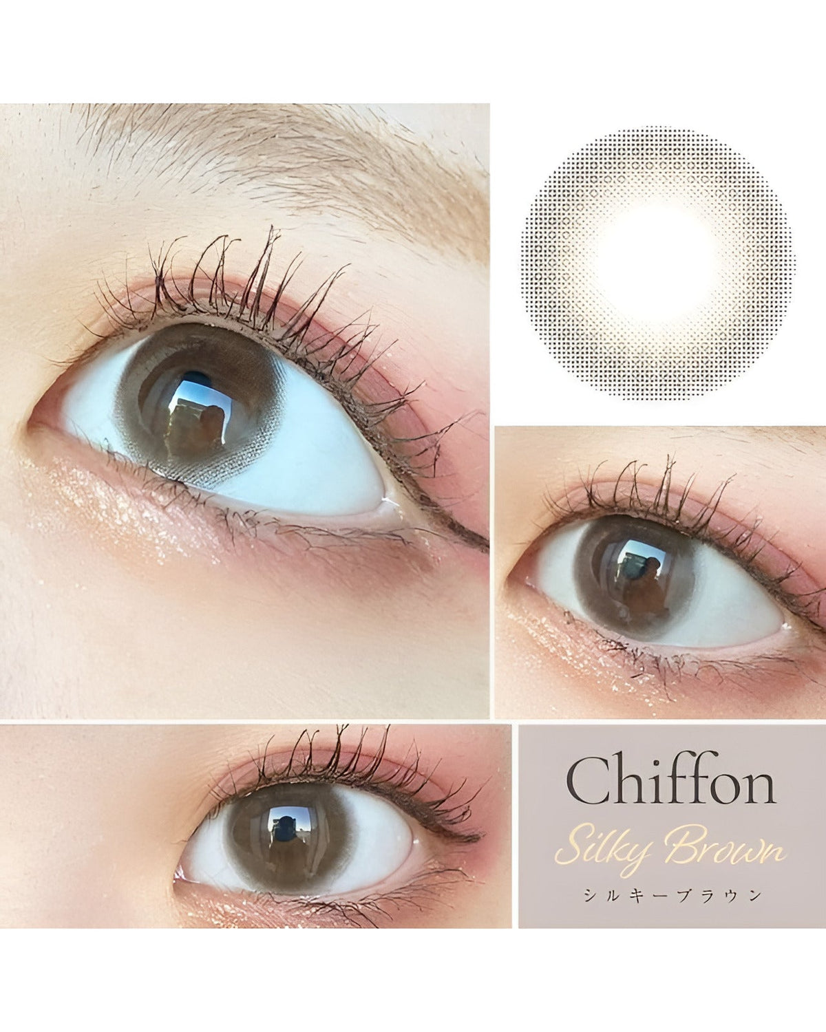 シフォン [Chiffon] DIA14.0mm 最長1年【2枚(1箱1枚ずつ)】 シルキーブラウン 2枚目