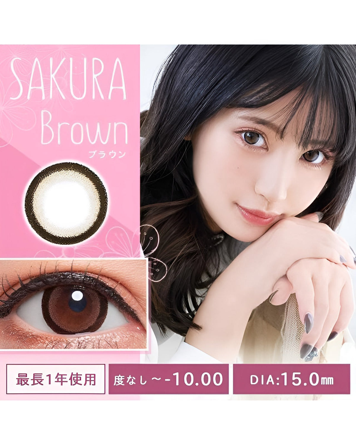 サクラ [SAKURA] DIA15.0mm 最長1年【2枚(1箱1枚ずつ)】 ブラウン 9枚目