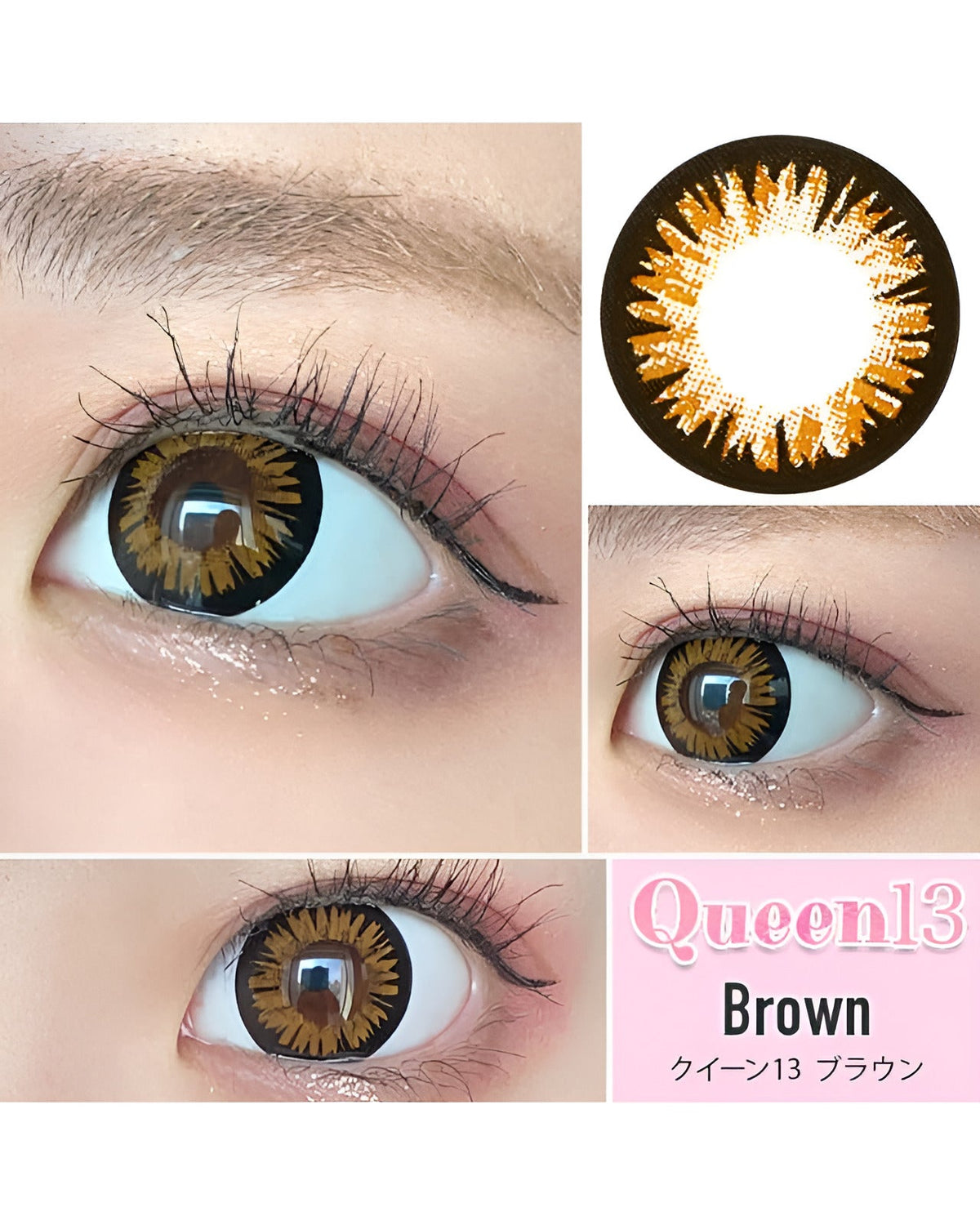 クイーン13 [Queen13] DIA15.0mm 最長1年【2枚(1箱1枚ずつ)】 ブラウン 2枚目
